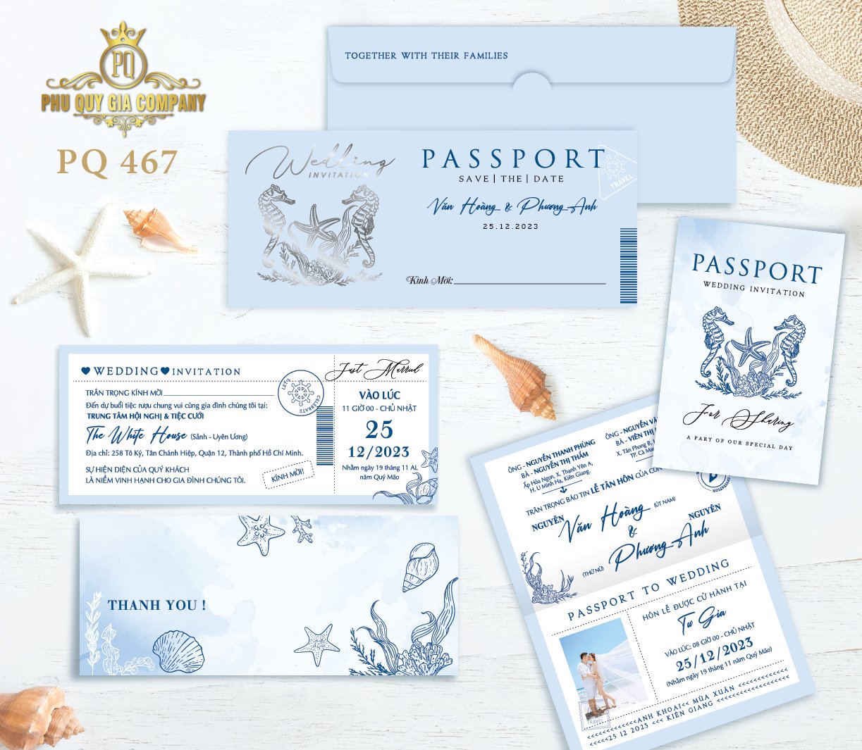 mẫu in thiệp cưới passport - phôi thiệp cưới đẹp goá gốc